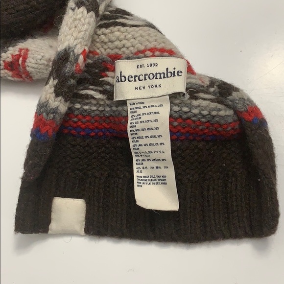 Abercrombie Boys 40% wool scarf about 7” x 63” - Picture 2 of 6